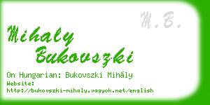 mihaly bukovszki business card